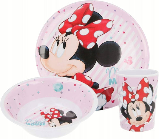 DISNEY MINNIE MOUSE zestaw naczyń 3el.