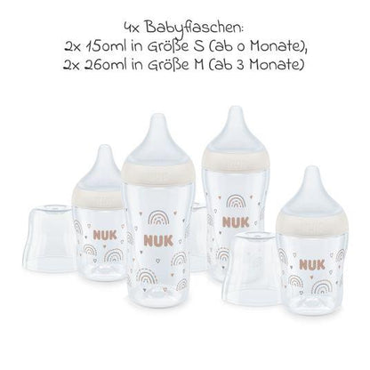 NUK Perfect Match Rainbow štartovacia súprava fliaš 150 / 260 ml 3 m+
