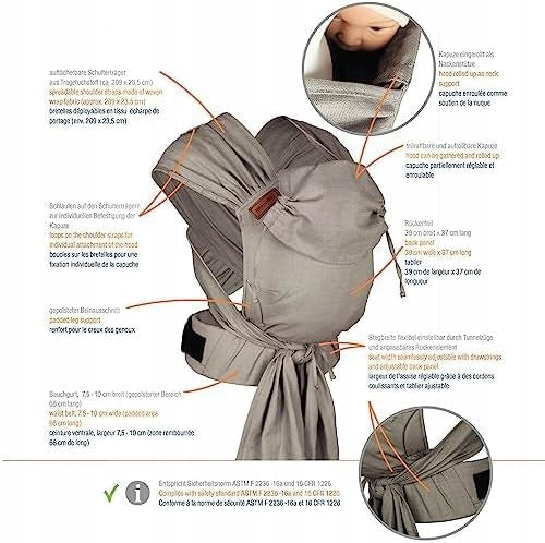 HOPPEDIZ hop-tye ADVANCED nosidełko ergonomiczne – zdjęcie produktu 4