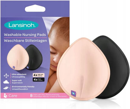 LANSINOH coppette assorbilatte riutilizzabili 8 pezzi sacchetto