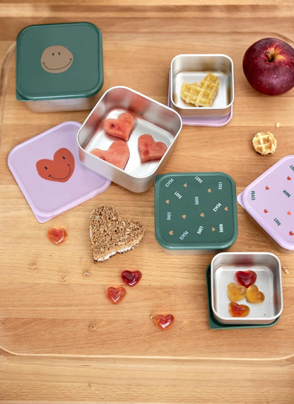 LASSIG Snackbox SCATOLE IN ACCIAIO PER SNACK x3