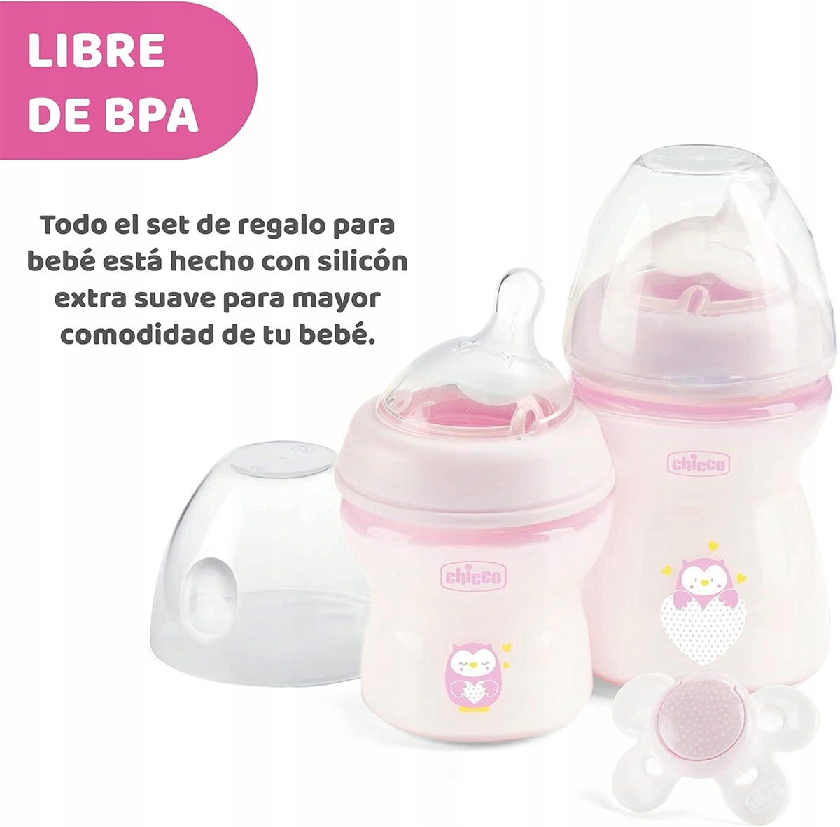 CHICCO set NaturalFeeling fles 150 250 ml + speen 0+