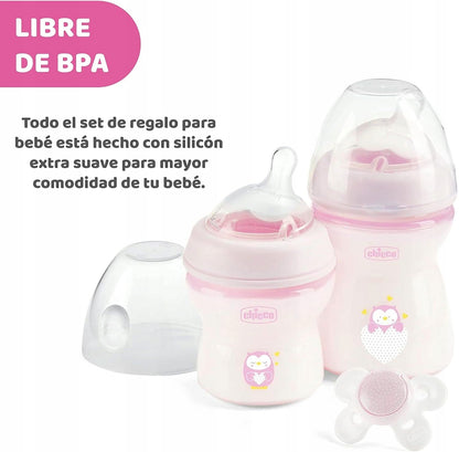 CHICCO set NaturalFeeling fles 150 250 ml + speen 0+