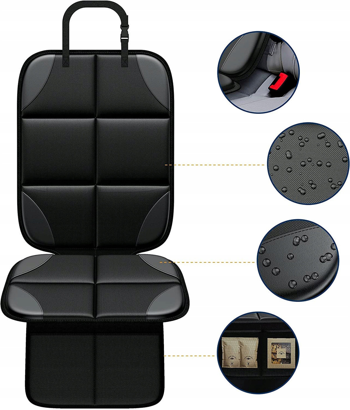 MHO+ALL maty pod foteliki samochodowe KIESZENIE
