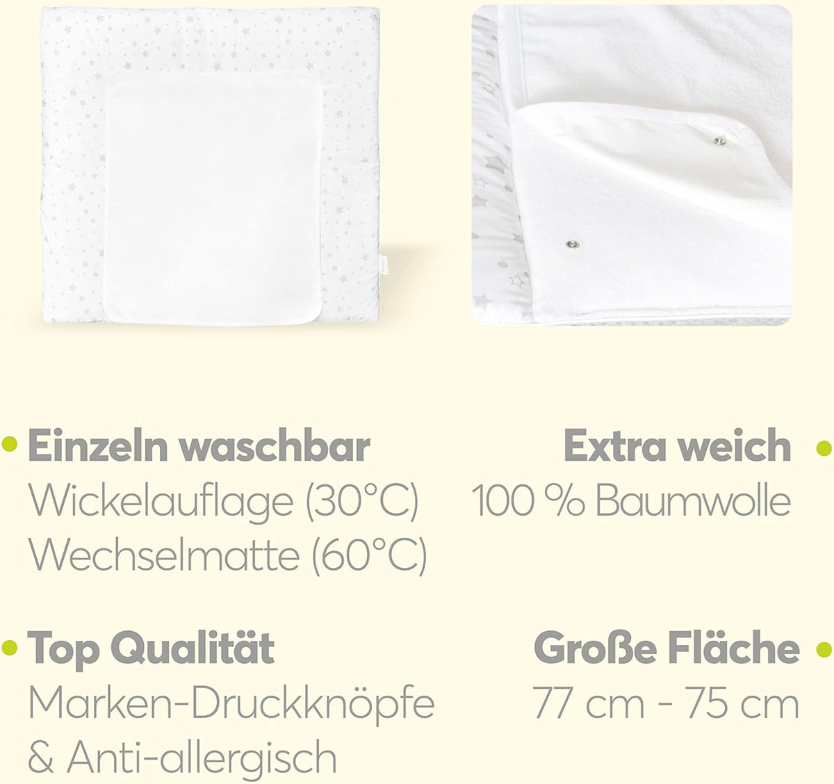 KOLIBRI miękki przewijak 77X75cm z odpinanym pokrowcem – zdjęcie produktu 3