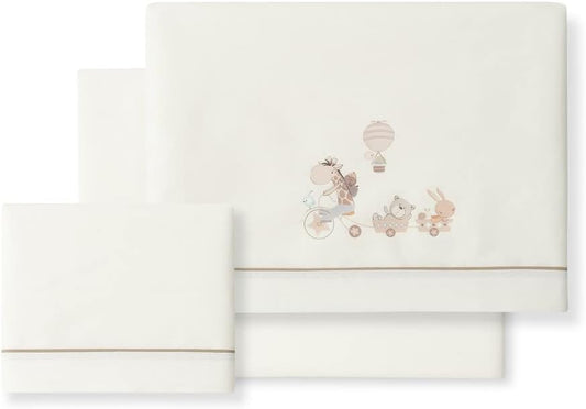 INTERBABY 3-piece bedding set 60x120 / 40x60 / 103x150 + hanging decoration