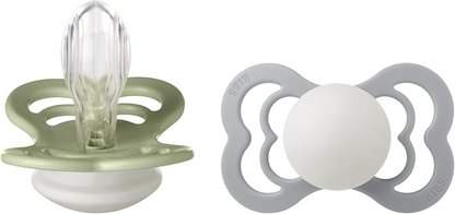 BIBS SUPREME Glow in the Dark2 rubber nipples, symmetricalglow in the darkage 6 months+multicolouredGood