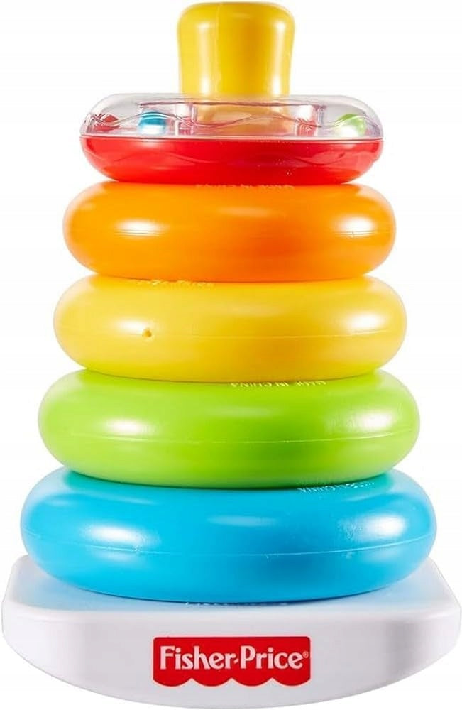 FISHER-PRICE Rock-a-Stack pyramída s hrkálkou 5 krúžkov 20 cm