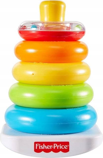 FISHER-PRICE Rock-a-Stack pyramída s hrkálkou 5 krúžkov 20 cm