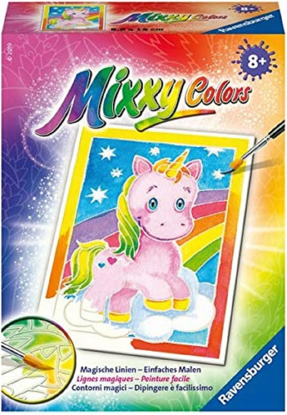 RAVENSBURGER Mixxy Colors szablon do malowania jednorożec 8,5 x 12,5 cm – zdjęcie produktu 2