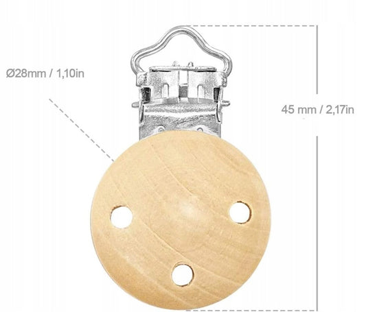 RUBY Artestar clip in legno per catenella portaciuccio 16 pezzi