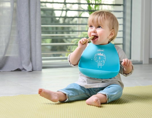 CHICCO Easy Start zestaw silikonowy miska łyżeczka śliniak
