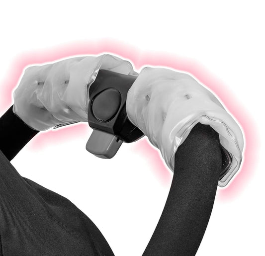 FingerHeat gel hand warmer for stroller, bike, scooter