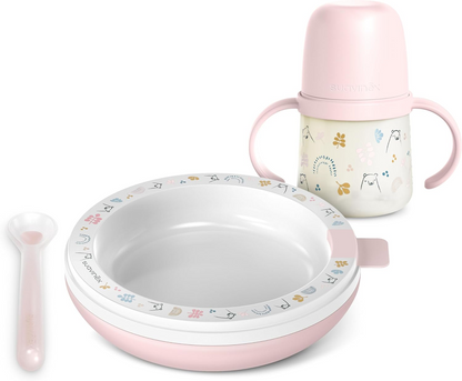 SUAVINEX Thermo-Teller, Tasse, Löffel-Set FOREST