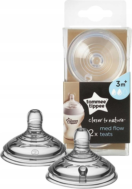 TOMMEE TIPPEE smoczek do butelki CLOSER TO NATURE 3msc+ x2