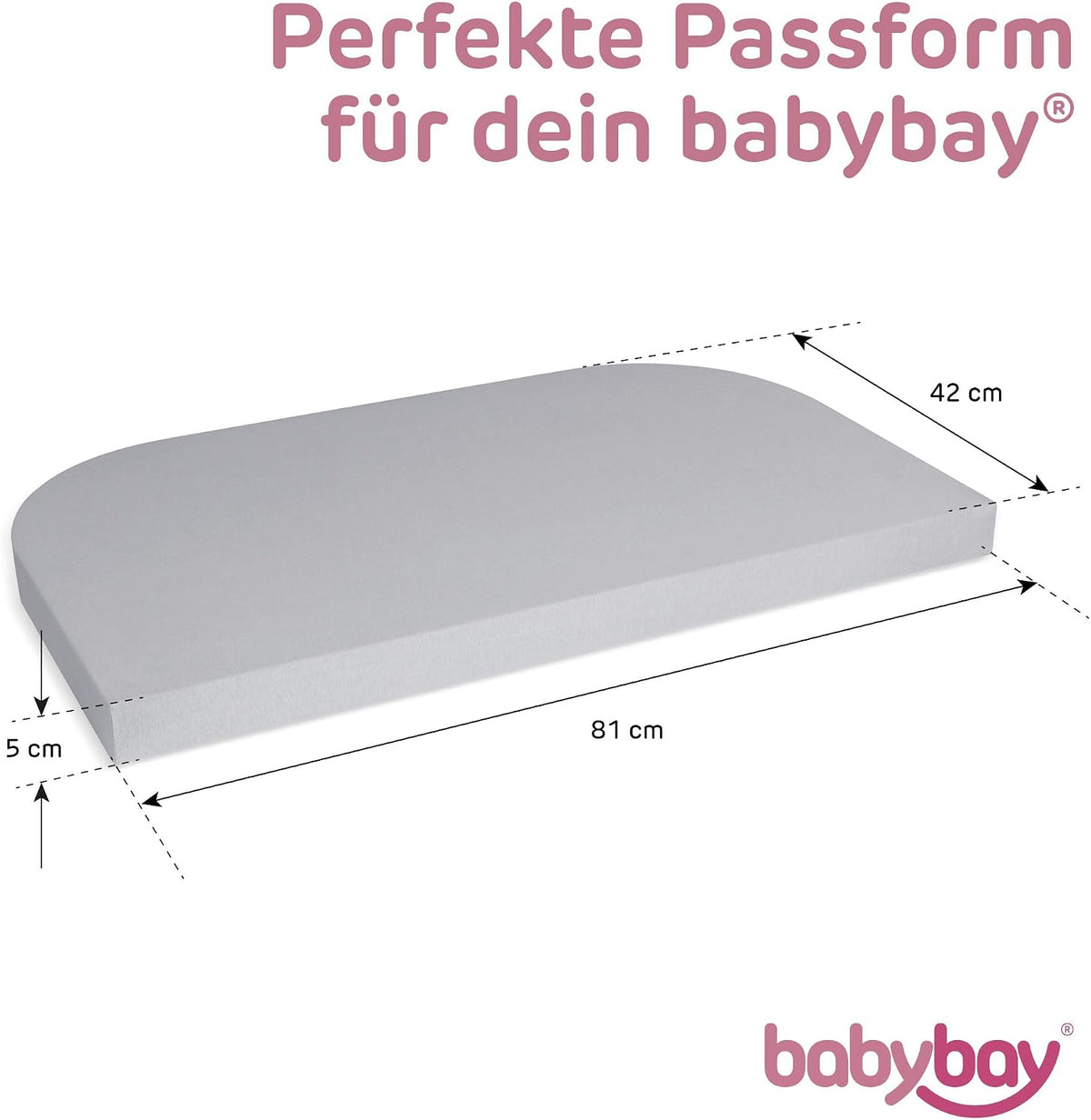perfect fit for the babybay Original cot 81 x 42 cm 100% combed cotton with high durability