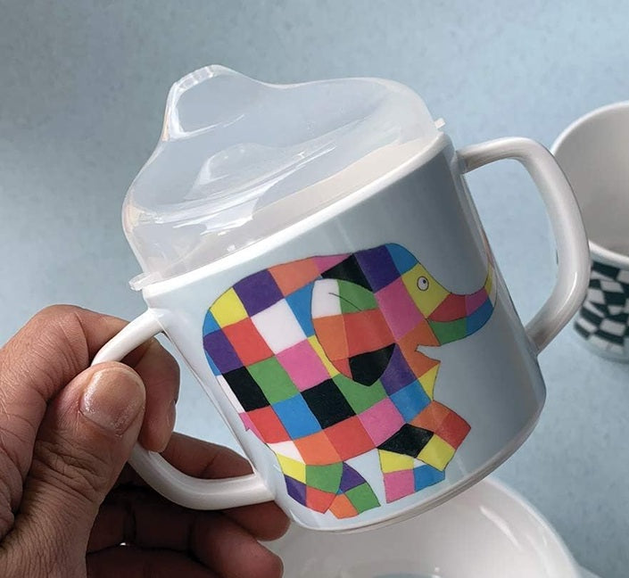 PETIT JOUR PARIS taza para aprender a beber con boquilla 150 ml 6 m+ ELEFANTE ELMER