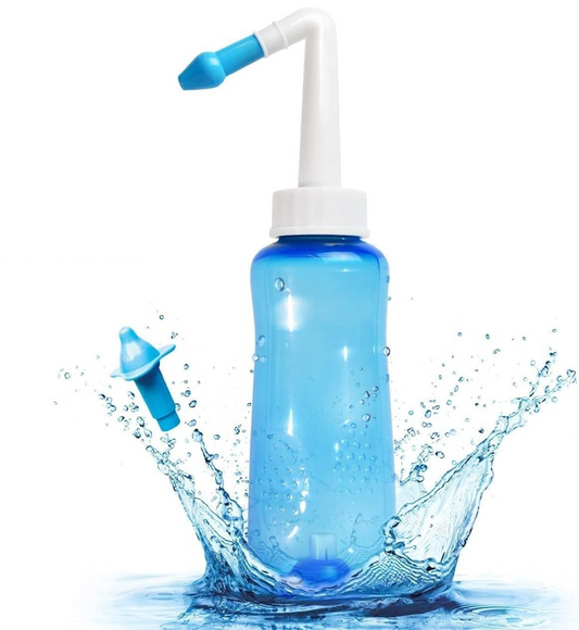 HOUDIAN Neti Pot irrigatore nasale per bambini e adulti 2 beccucci 300 ml