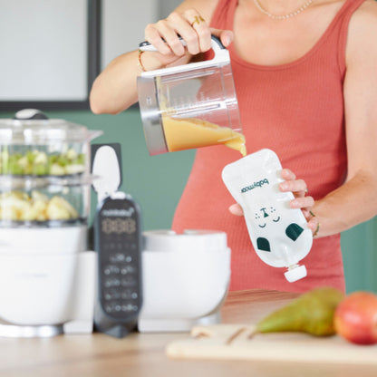 BABYMOOV ISY saszetki tubki na przeciery musy 20szt. Wielorazowa tubka 150 ml do napełniania musami i przecierami, BPA free
