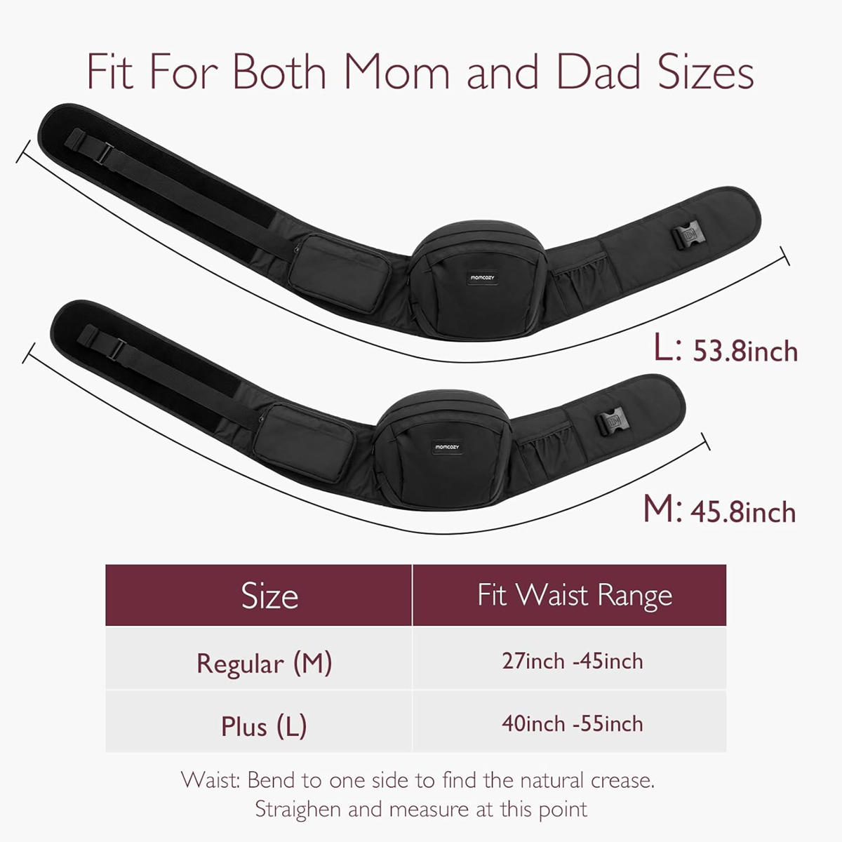 MOMCOZY car seat, hip seat carrier