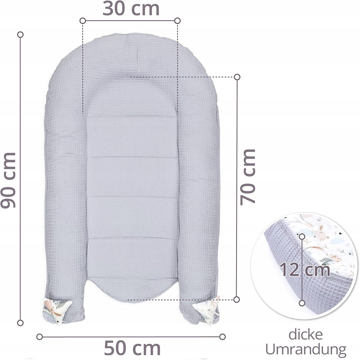 TOTSY BABY kokon niemowlęcy gniazdo 90 x 50 – zdjęcie produktu 3