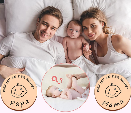 KIYOYI moneta in acciaio per prendere decisioni MAMMA o PAPÀ 3 cm