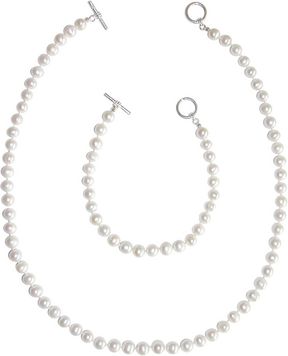 ROBAnecklace and bracelet of cultured freshwater pearlspearl size 5.8 mm - 6.8 mmlength of necklace 42