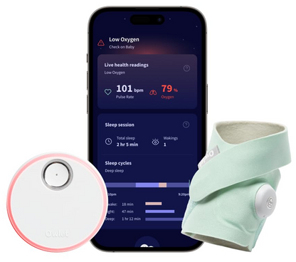 OWLET DREAM SOCK intelligent oxygen and pulse monitor for infants
