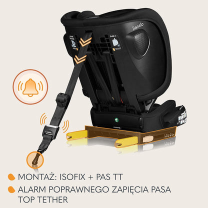 LIONELO NELLY i-Size fotelik samochodowy 76-150 cm z ISOFIX