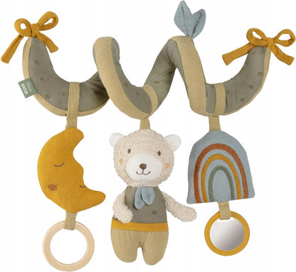 FEHN spirale pour poussette, lit bébé, siège auto OURS NATURE coton biologique