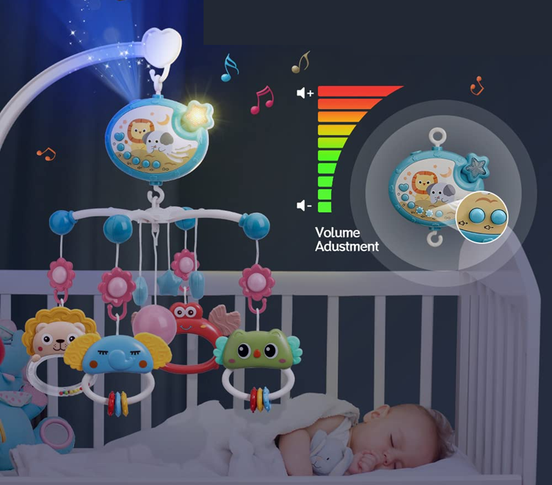 MINI TUDOU carrousel met projector en 150 slaapliedjes + afstandsbediening ENGELSE TAAL