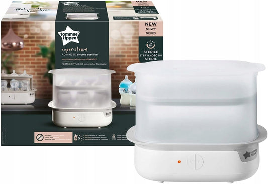 TOMMEE TIPPEE elektryczny sterylizator parowy do butelek dla niemowląt, zabija 99,9% bakterii