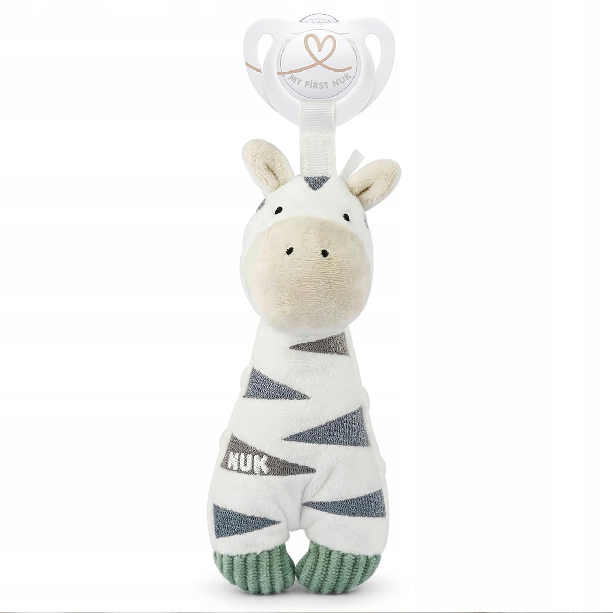 NUK Little Friend smoczek uspokajający z przytulanką ZEBRA 0-6 m – zdjęcie produktu 2