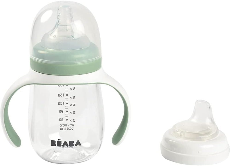 BEABA Training Bottle 2w1 kubek niekapek z dwoma ustnikami 210 ml 4 m+ – zdjęcie produktu 2
