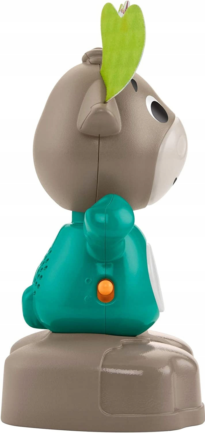 FISHER-PRICE GHR20 interaktywny ŁOŚ język angielski, szaro-zielona zabawka dla dzieci 9m+