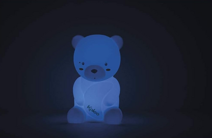 KALOO silikonowa lampka nocna LED 3 kolory 18 cm MIŚ – zdjęcie produktu 4