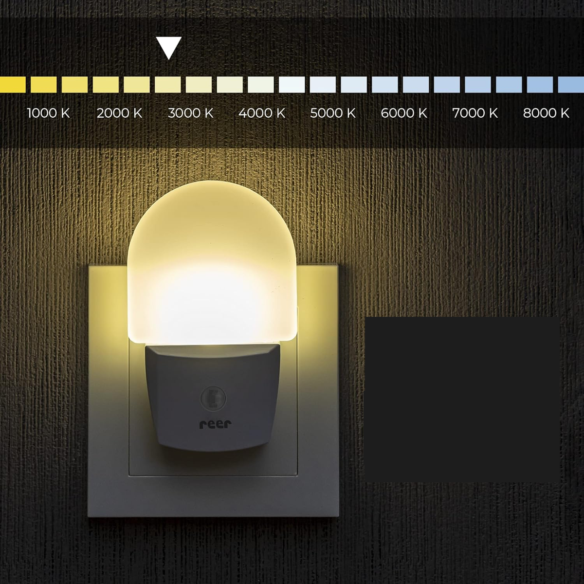 REER NightGuide lampka nocna LED do gniazdka, czujnik ciemności 6 x 9,5 cm – zdjęcie produktu 4