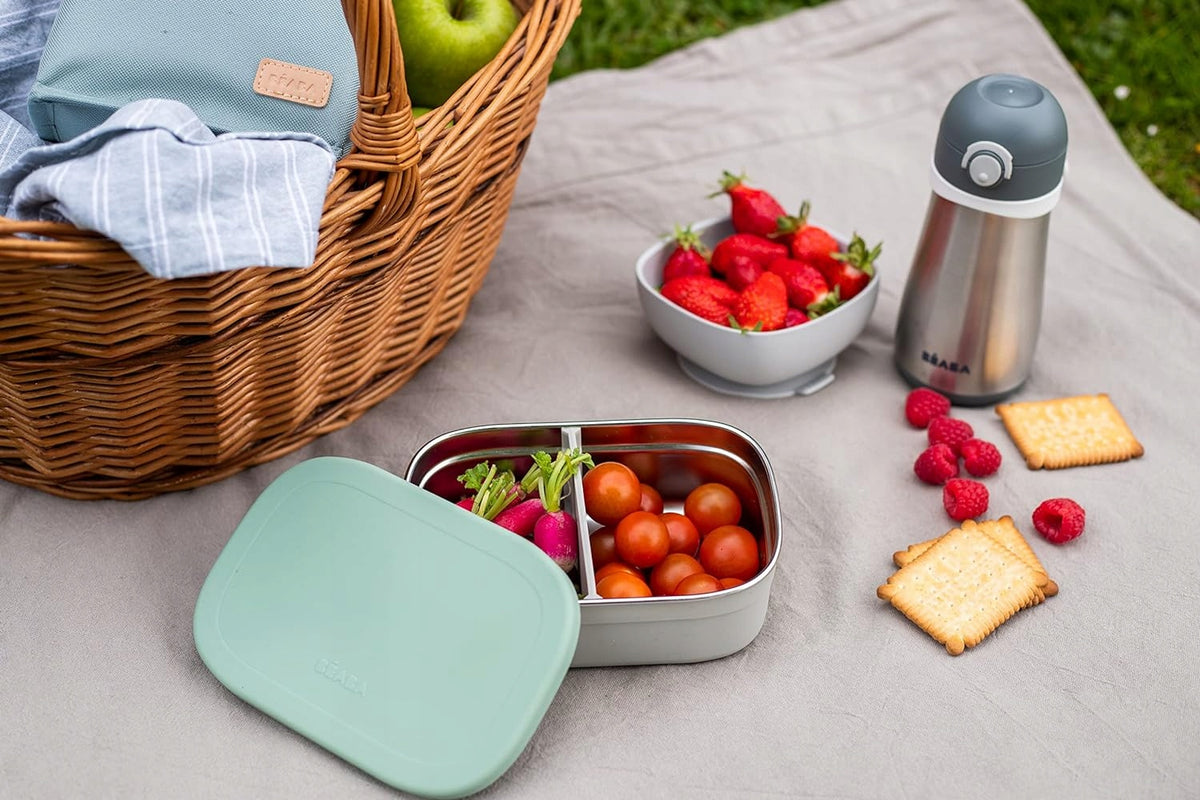 BEABA śniadaniówka lunchbox STAL nierdzewna 760ml z przegrodami – zdjęcie produktu 2