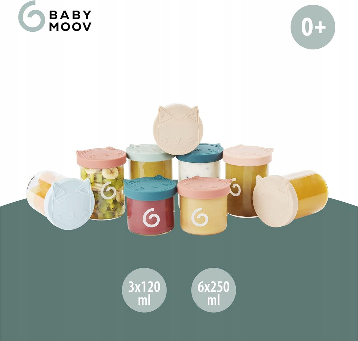 BABYMOOV ISY BOWLS pojemniki SZKLANE 6x250 3x120 – zdjęcie produktu 3