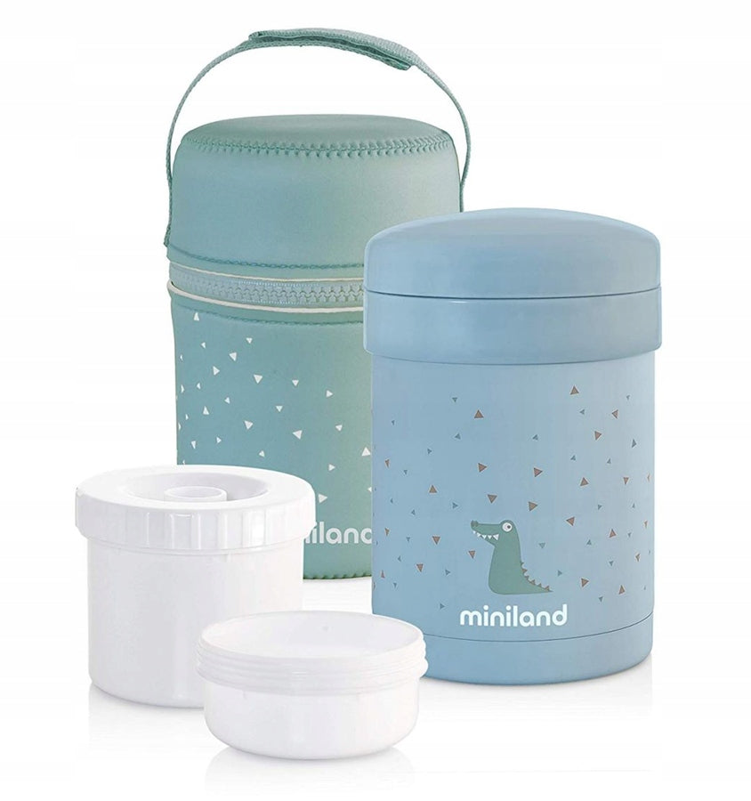MINILAND Thermetic termo para comida 700 ml + 2 recipientes y funda con asa