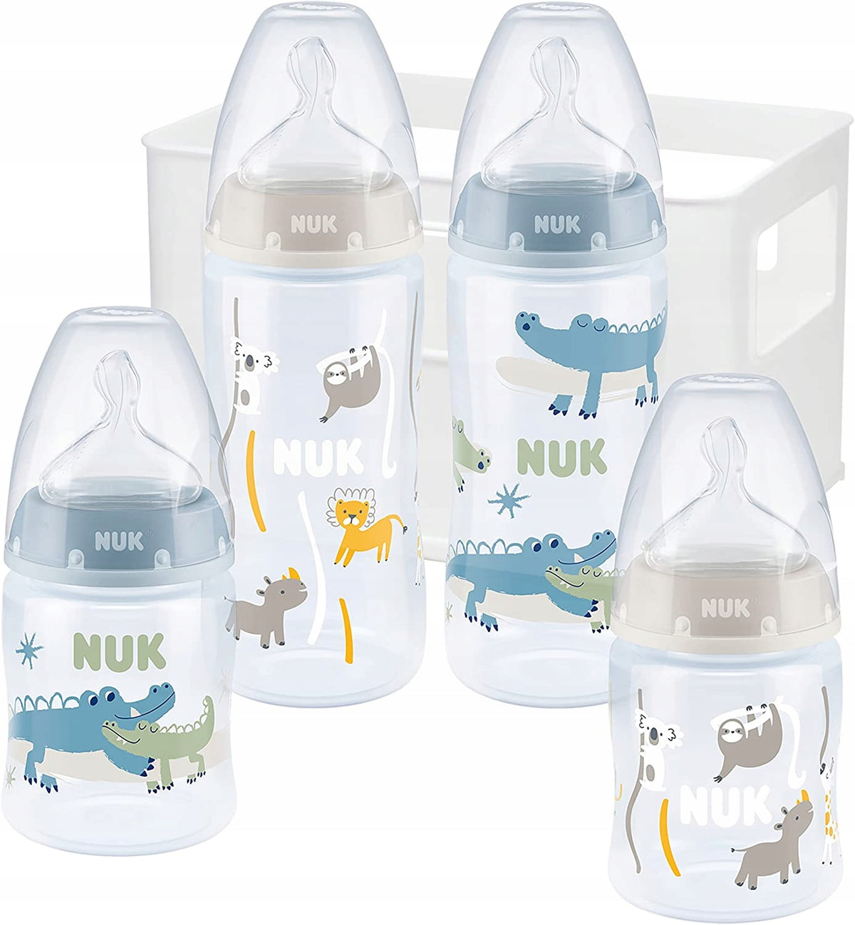 NUK First Choice+ set de démarrage 4 biberons + panier organisateur 0-6 m