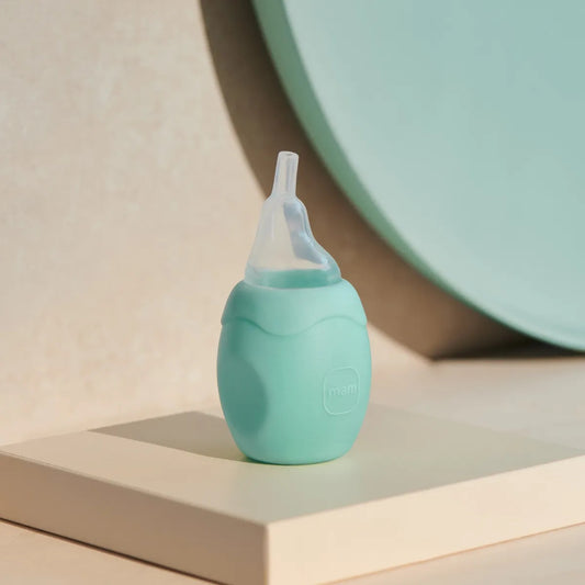 MAM Extra Soft aspirator gruszka do nosa 4 x 8 cm, miękki silikonowy aspirator turkusowy dla dzieci 0+