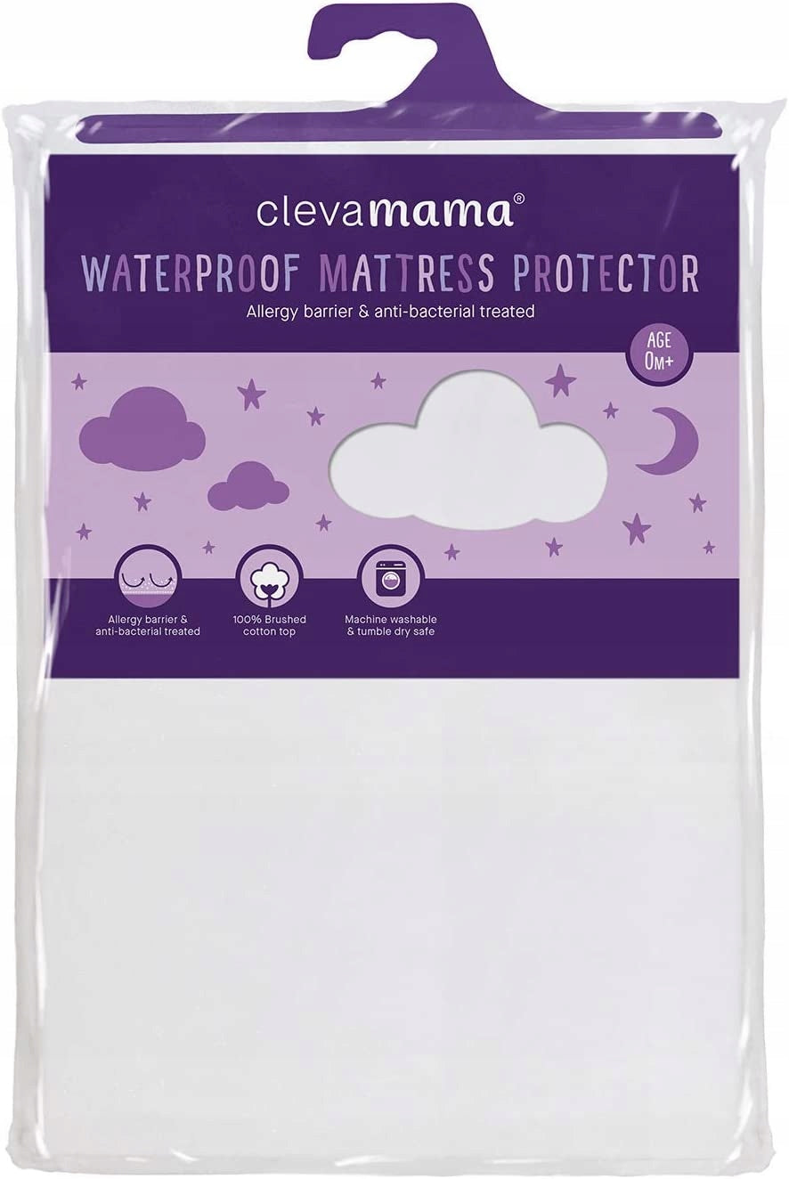 CLEVAMAMA sábana impermeable 60x120 para bebé