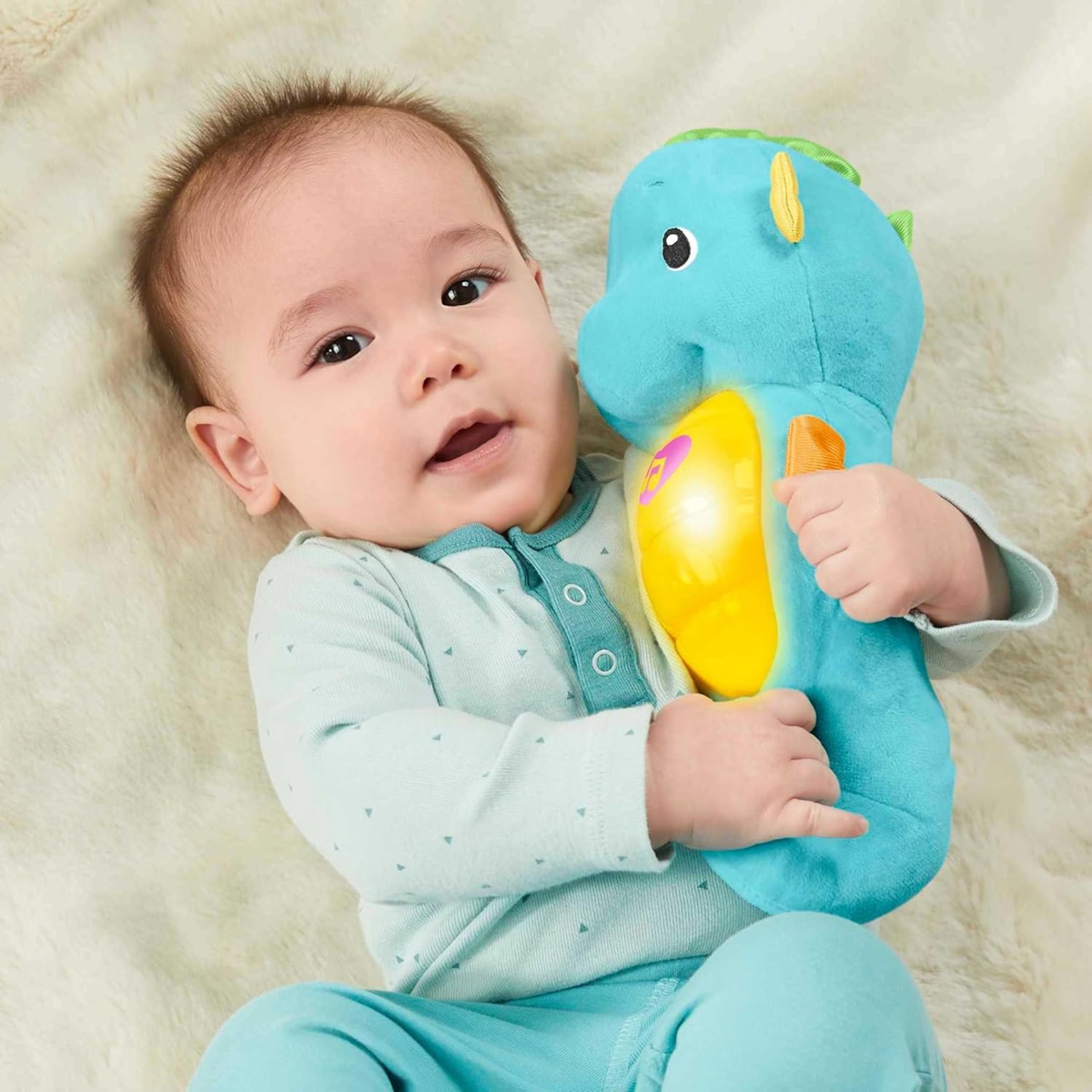 FISHER-PRICE peluche musicale avec mélodies, sons et lumière HIPPOCAMPE