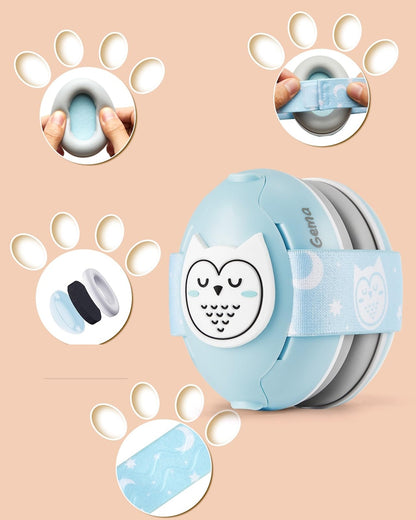 LILIAN & GEMA 2w1 słuchawki ochronne wygłuszające 25 dB + etui SOWA – zdjęcie produktu 3