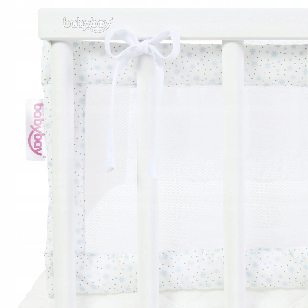 BABYBAY ochraniacz do łóżeczka 200x24, przewiewny ochraniacz siatkowy do łóżeczka niemowlęcia