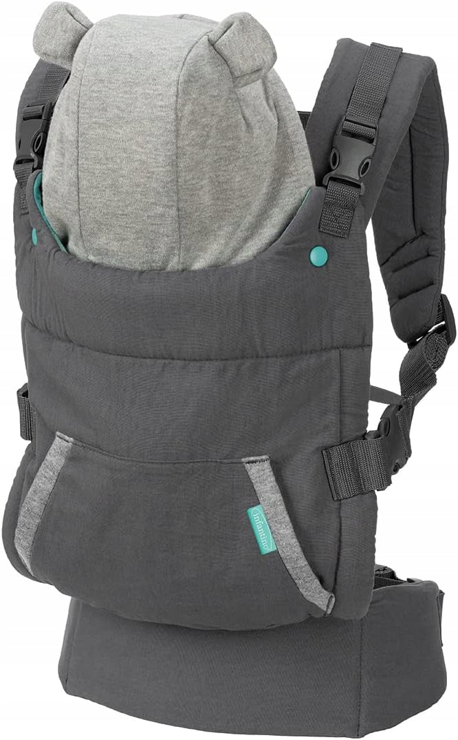 INFANTINO Cuddle Up ergonomické nosidlo 5,5 - 18 kg s kapucňou