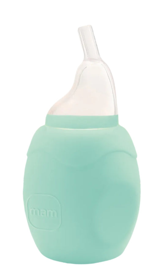 MAM Extra Soft aspirator gruszka do nosa 4 x 8 cm, turkusowy silikonowy aspirator dla niemowląt 0+