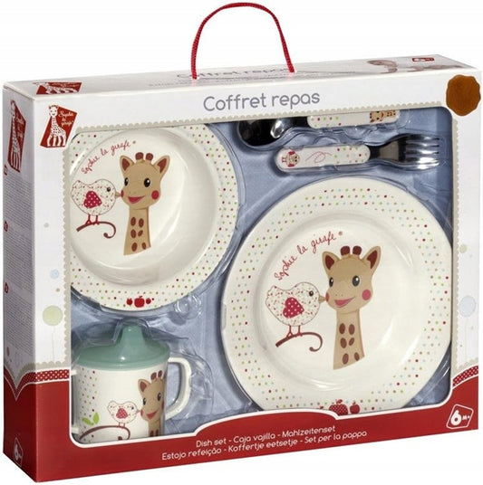 Set de vaisselle en mélamine 4 pièces GIRAFE SOPHIE.
