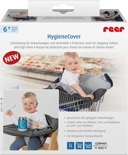 seat cover for high chair, shopping cart display item, very good condition, replacement packaging possible